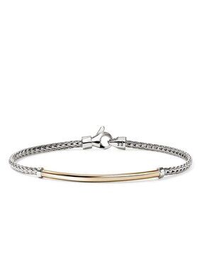 John Hardy essential bracelet in sterling silver & gold.